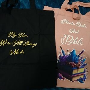 Christian Based Tote/shopping Bags with Graphic Designs